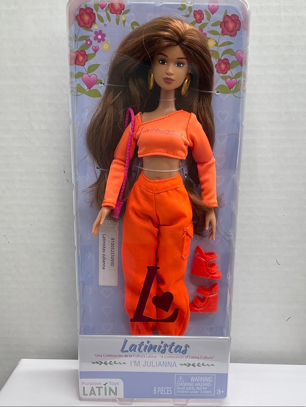 Julianna  (Latinistas ) Beautiful Fashion Doll in Orange Trendy Outfit